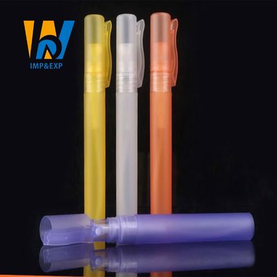 10 ml New Arrival wiele kolorów Atomizer Plastikowa butelka na perfumy Perfumy w sprayu z klipsem Cap